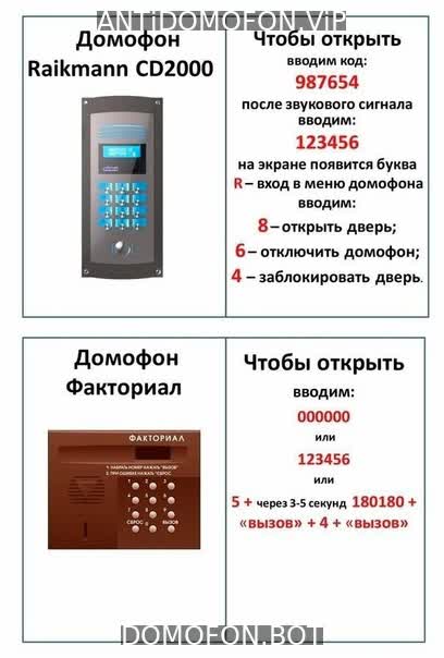 Открыть подъезд кодом Балашиха
